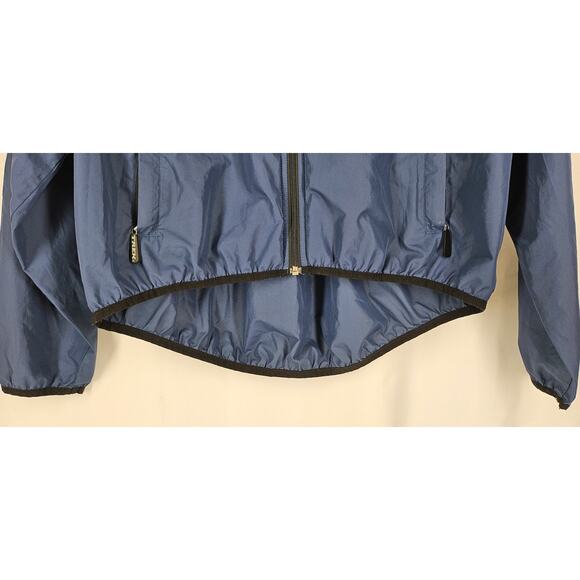 TREK MEN'S BLUE CYCLING WIND BREAKER SIZE XL BLUE FLEECE COLLAR/REFLECTIVE TRIM - Picture 11 of 15